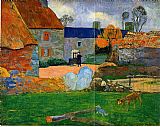 Paul Gauguin The Blue Roof painting